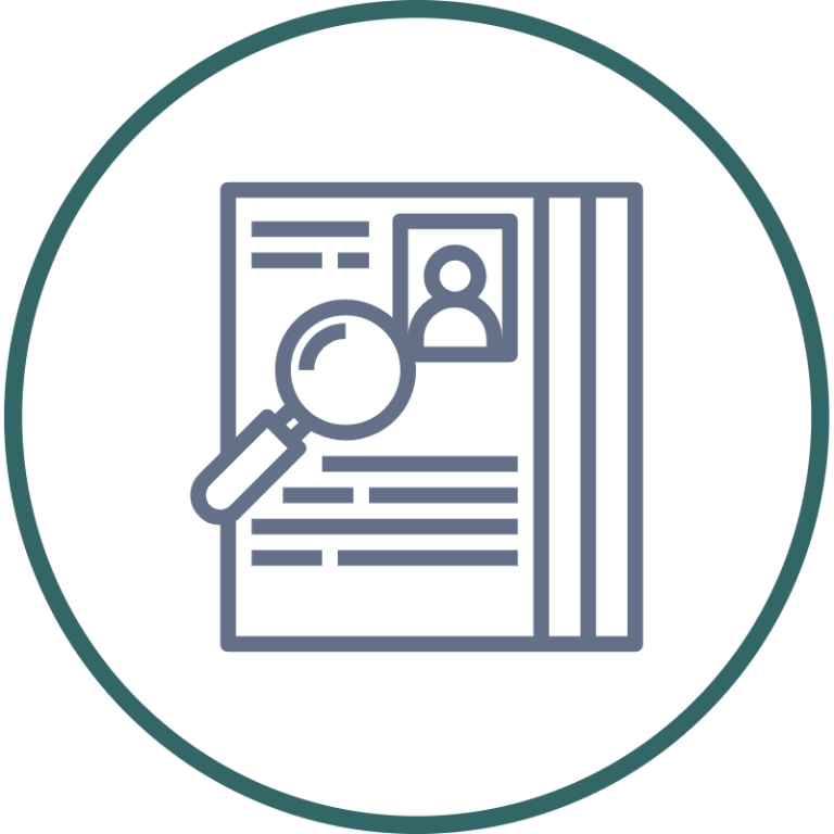 A document featuring a photo and a magnifying glass, suggesting scrutiny or research.