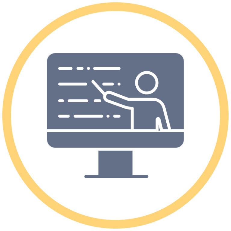 Illustration of a computer screen displaying four video call participants.