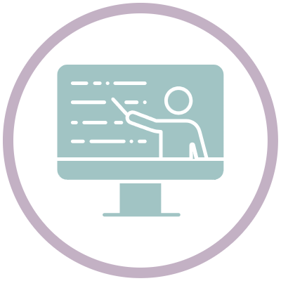 Illustration of a computer screen displaying four video call participants.