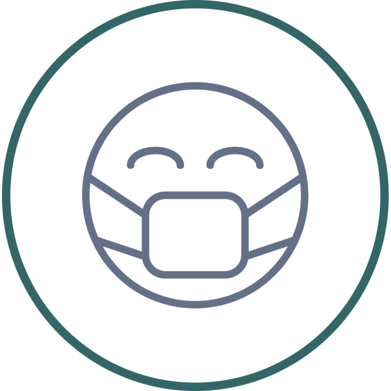 A simple line drawing of a first aid kit with a medical cross symbol.