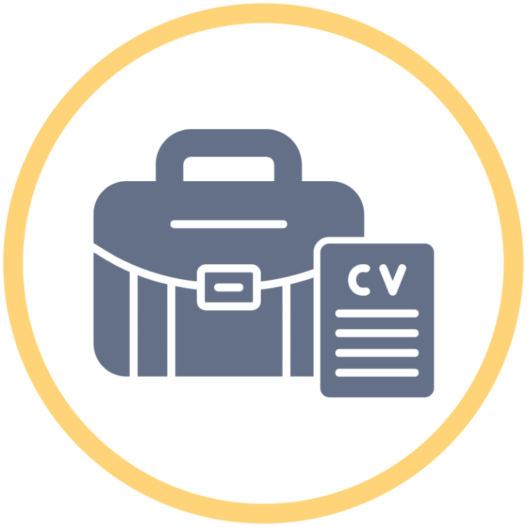 Icons representing user profiles alongside check and cross marks.